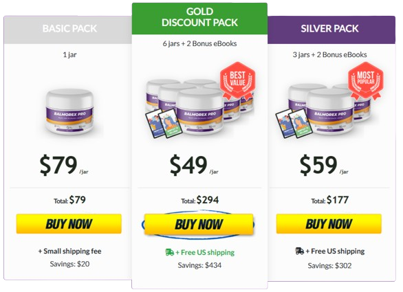 BalMorex Pro Pricing Details