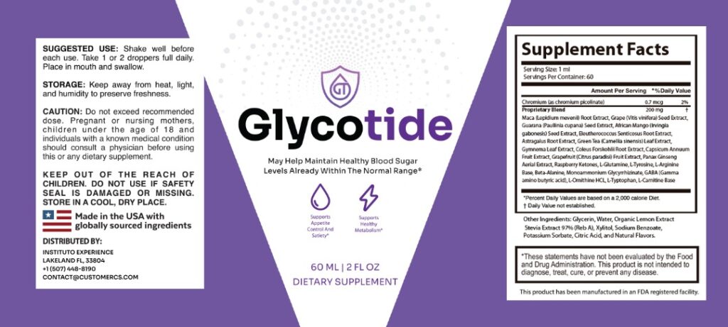 GlycoTide Supplement Fact
