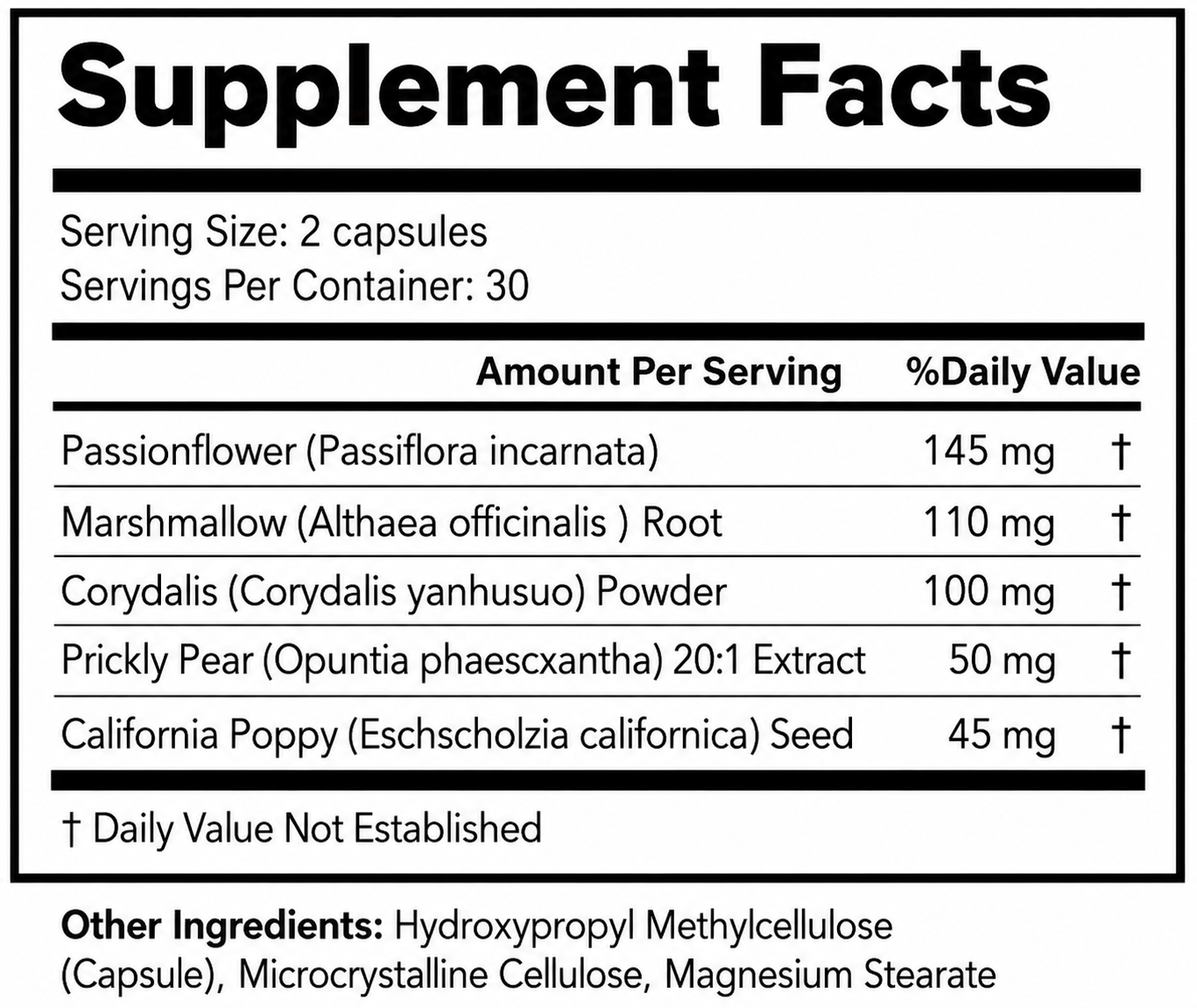 Nervion Supplement Fact