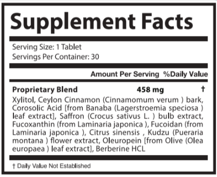 Gut Glucose Supplement facts